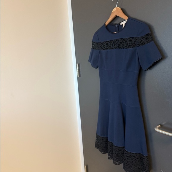 Rebecca Taylor size 0 lace EUC Blue A-line Cocktail Dress - Picture 3 of 15